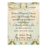 art nouveau flower vintage pattern personalized announcement