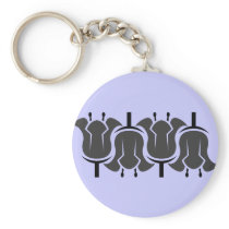 Art Nouveau Flowers Key Chain