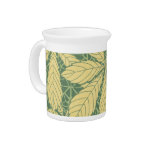 art nouveau foliage leaves design drink pitchers