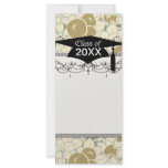 art nouveau fruit and flowers pattern graduation rack card design