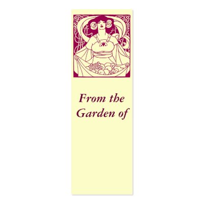 Art Nouveau Garden Label Business Cards by msdespina