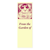 Art Nouveau Garden Label business cards
