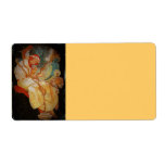 Art Nouveau Girl with Harp 1903 Shipping Label