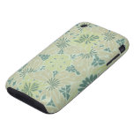 art nouveau green nature pattern tough iPhone 3 cases
