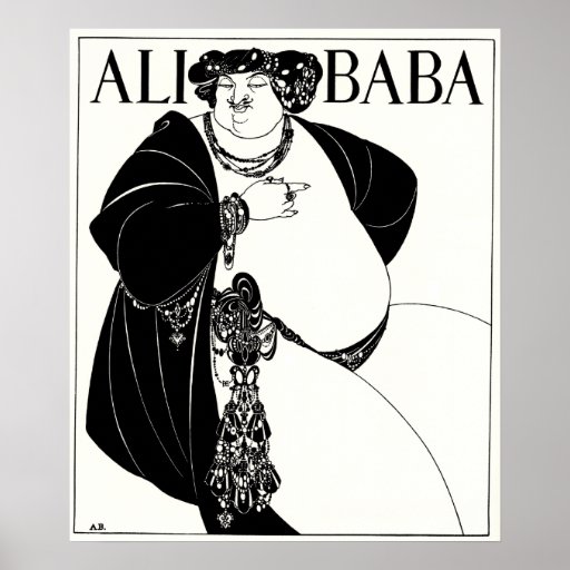 Art Nouveau illustration: Beardsley - Ali Baba Print