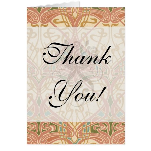 art nouveau intricate love hearts pattern cards