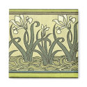 Art Nouveau Irises - Magnet by dchaddad Art Nouveau Irises - Magnet