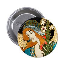 Art Nouveau - L.Rhead - Prang's Easter Pinback Button