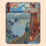 Art Nouveau Lady with Peacock Use Mats
