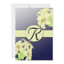 Art Nouveau Lillies Wedding Invitation by nuclearswan Art Nouveau Lillies Wedding Invitation