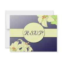 Art Nouveau Lillies Wedding R.S.V.P. invitations