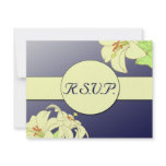 Art Nouveau Lillies Wedding R.S.V.P. invitations