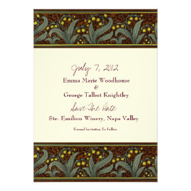 Art Nouveau Lily of the Valley Invitation Card