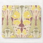 art nouveau marigold floral pattern art mousepad