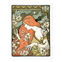 Art Nouveau masterpiece: Paul Berthon Ermitage Postcard