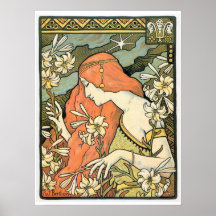 Art Nouveau masterpiece: Paul Berthon Ermitage Poster
