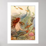 Art Nouveau Mermaid Poster/print  18x24