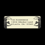Art Nouveau Moon Woman Star Deer Address Labels