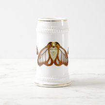 ART NOUVEAU MOTH WOMAN MUGS
