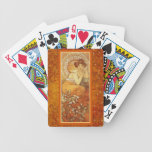 Art Nouveau Mucha Precious Stones Topaz November playing cards