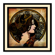 Art Nouveau Mucha Style print