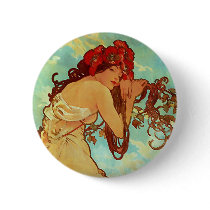 Art Nouveau - Mucha - Summer buttons by VintageCabaret Art Nouveau - Mucha - Summer buttons