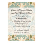 art nouveau nature botanical autumn pattern personalized invitation