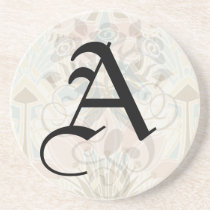 art nouveau nature floral pattern art beverage coaster