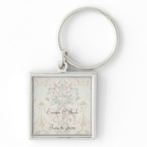 art nouveau nature floral pattern art key chains