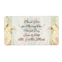 art nouveau nature floral pattern art custom shipping label