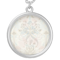 art nouveau nature floral pattern art necklaces