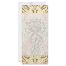 art nouveau nature floral pattern art rack card