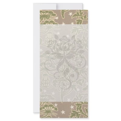 art nouveau neutral floral pattern rack card by dooni_damask