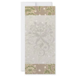 art nouveau neutral floral pattern rack card
