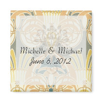 art nouveau ornate royale design fridge magnet