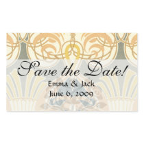art nouveau ornate royale design rectangular stickers