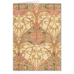 Art Nouveau Pale Design Greeting Cards