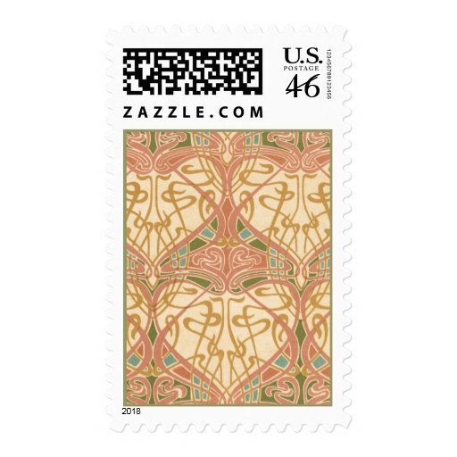 Art Nouveau Pale Design Postage