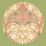 Art Nouveau Pale Design Round Sticker
