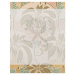 art nouveau palm leaves pattern art flyer