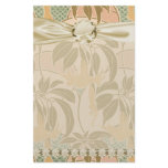 art nouveau palm leaves pattern art customized stationery