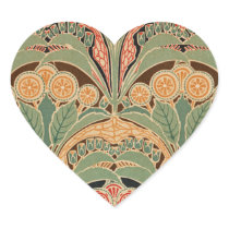 Art Nouveau Pattern #3 at Emporio Moffa Heart Stickers
