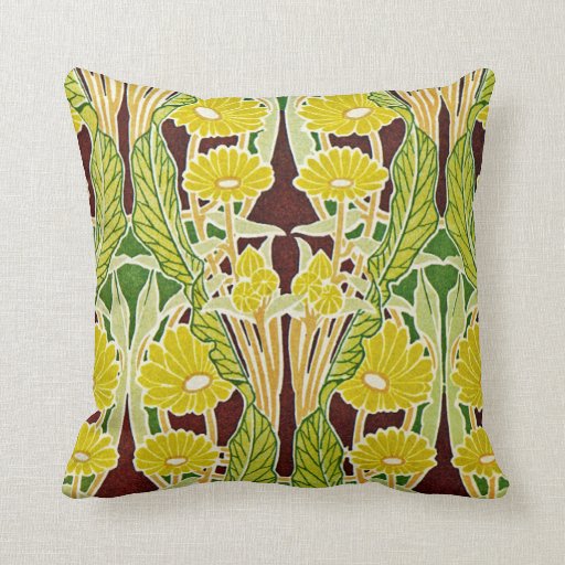 Art Nouveau Pattern 7 at Emporio Moffa Pillow Zazzle