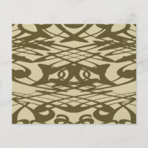 Art Nouveau Pattern in Beige and Brown. Flyer