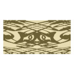 Art Nouveau Pattern in Beige and Brown. Personalized Photo Card