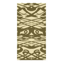 Art Nouveau Pattern in Beige and Brown. Photo Card