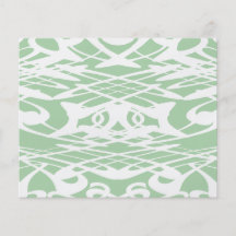 Art Nouveau Pattern in Light Green and White. Personalized Flyer