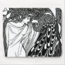 Art Nouveau Peacock Artwork - The Kiss Mouse Pads