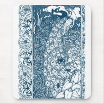 Art Nouveau Peacock mousepads by Cardgallery Art Nouveau Peacock mousepads