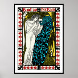 Art Nouveau Peacock Poster by Will H. Bradley posters